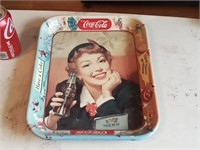original 1950's Coke Menu Girl tray