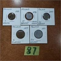 5 Poland coins