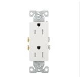 EATON WHITE DECORATOR DUPLEX RECEPTACLE