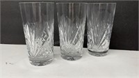 3 CRYSTAL HIGHBALL GLASSES Cherrywood Clear
by