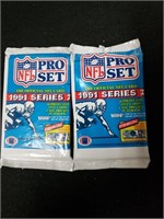 (2) 1991 NFL PROSET FOOTBALL CARDS PACKS