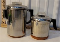 2 nice stainless coffee pots - Revere & Ekcoware
