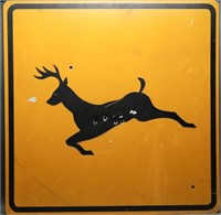 Deer Crossing Road Sign