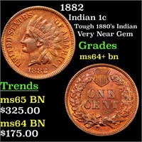 1882 Indian Cent 1c Grades Choice+ Unc BN