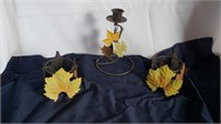 BL of 3 Fall Leaf Candleholders