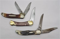 3 Pocket Knives: Kabar, Schrade