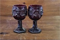 Avon Ruby Cape Cod Wine/Juice Goblets