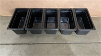 5x Carlisle 6? deep cold food container