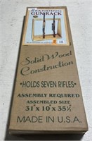 New 7 Hole Wood Gun Rack