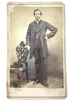 Civil War Era CDV Portrait Man Senecaville OH