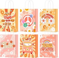 Glenmal 24 Pcs Groovy Party Favor Bags Two Groovy