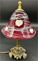 Beautiful John Fenton Ruby Hanging Hearts Lamp