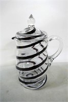 Beautiful Art Glass Teapot 10"T