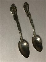 2 STERLING SLIVER 1897 PAT. DEMITASSE SPOONS