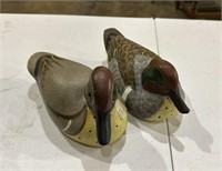 Two Carved Ducks