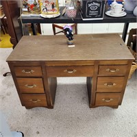 Seven Drawer Wooden Desk