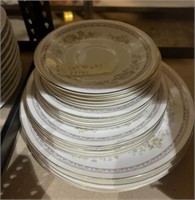 Set of China Saucers and Plates