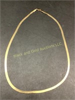 14K gold herringbone necklace