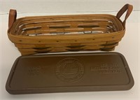 Longaberger Basket with protector and Brick