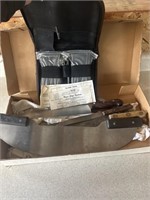 Knife, sharpening kit, and knives