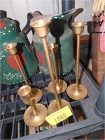 Gold candle holder lot