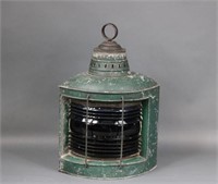 Starboard Ship’s Lantern in Old Green Paint