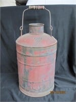 Vtg Red Rustic Gas Can