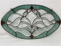 Stained Glass Window Hanging 21.5” Wide