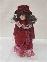 Porcelain Doll in Red
