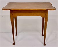 Cherry tea table, game table top,  cabriole legs