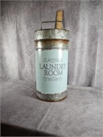 12" LAUNDRY ROOM TIN WITH LID