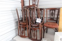 (6) Matching Chairs (Strong Frame, Need Bottoms)