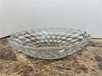 FOSTORIA CUBIST MEDIUM SERVING BOWL11 1/2"X 7 1/2"