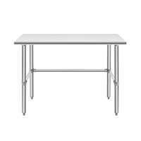 Hally Open Base Stainless Steel Table 24 x 48 Inch