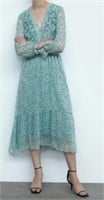 Size XS Zara long sleeve dress - blue