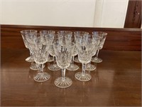 Set of 12 Waterford Lismore  pattern glasses