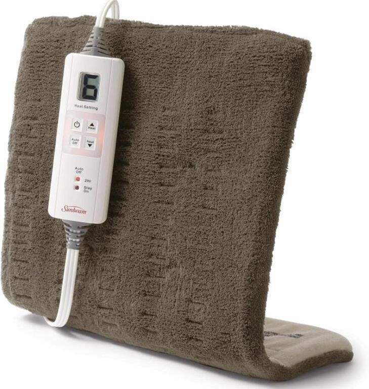 SUNBEAM XPRESS HEAT STANDARD HEATING PAD, BROWN