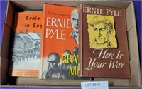 3 VTG. ERNIE PYLE HARDBACK WAR TYPE BOOKS