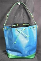 Louis Vuitton Blue/Green Leather Shoulder Bag