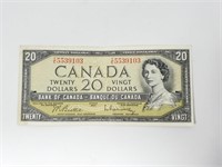 Billet de 20$ Canada 1954