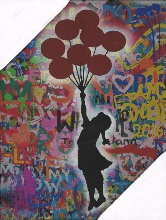 "BANSKY" Graffiti Artist - Canvas Wrap approx. 1