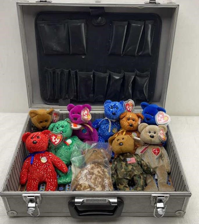 Collectible TY Beanie Babies with Hard Case