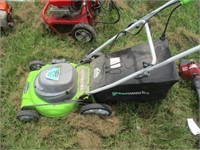 1306) GreenWorks electric lawn mower
