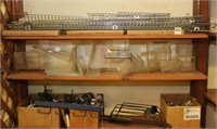(5) shelves of assorted polycarbonite