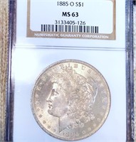 1885-O Morgan Silver Dollar NGC - MS63