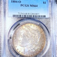 1884-O Morgan Silver Dollar PCGS - MS64