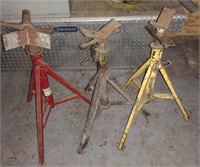 3 Steel JACK STANDS!  24" tall x 22" Diameter