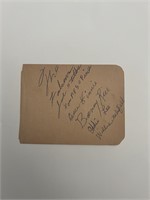 The Falcons original band signature sheet