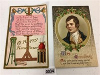 2-1910 ANTIQUE POSTCARDS W/POSTAGE