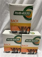 3 Boxes RUB A535 Back Pro Heat Relief Wraps